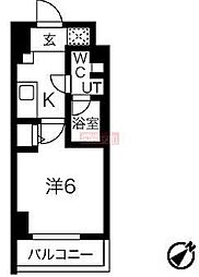 スパシエロッサ池袋 1Kの間取図画像
