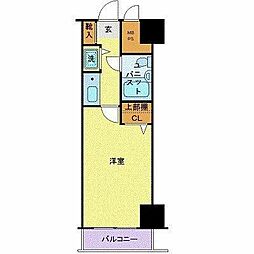 ルイシャトレ恵比寿 ワンルームの間取図画像