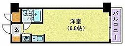 ルイシャトレ恵比寿 ワンルームの間取図画像