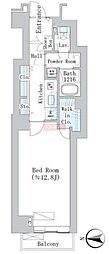 恵比寿ガーデンテラス弐番館 1Kの間取図画像