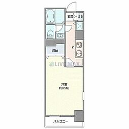 メゾン・ド・ヴィレ高輪 1Kの間取図画像