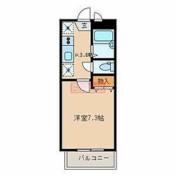 ザファーストプレイス 1Kの間取図画像