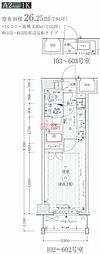 リライア東武練馬 1Kの間取図画像