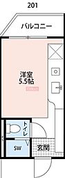 deco ワンルームの間取図画像