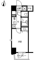 スカイコート護国寺 1Kの間取図画像