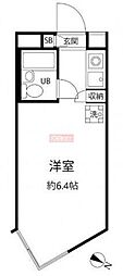 エスポワール中目黒 ワンルームの間取図画像