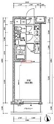 ロアール板橋桜川 1Kの間取図画像