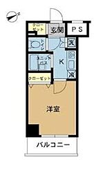 スカイコート・ヴィーダ五反田ウエスト 1Kの間取図画像