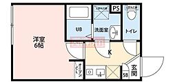 PRIME大崎 1Kの間取図画像