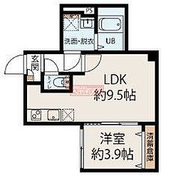 MEGURO EDGE 1LDKの間取図画像
