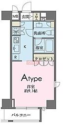 ドゥーエ南麻布 ワンルームの間取図画像
