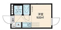 ククリ・ザ・レジデンス池袋 ワンルームの間取図画像