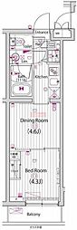 ガーラヴィスタ新板橋 1DKの間取図画像