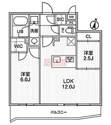 ルネサンスコート学芸大学 2LDKの間取図画像