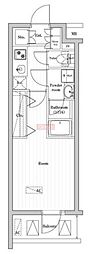 オーパスレジデンス武蔵小山 1Kの間取図画像