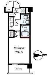 グランド・ガーラ南麻布 1Kの間取図画像