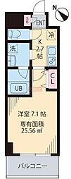 グレイスみかど 1Kの間取図画像