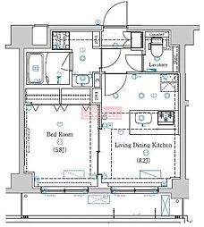 ラフィスタときわ台 1LDKの間取図画像