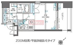 ZOOM目黒 ワンルームの間取図画像