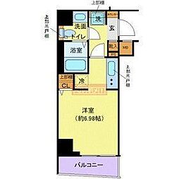 CREVISTA武蔵小山 ワンルームの間取図画像