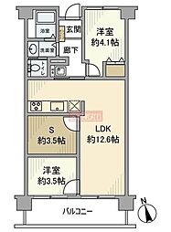 白金台ローヤルコーポ 2SLDKの間取図画像