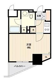 ドゥーエ幡ヶ谷 1Kの間取図画像