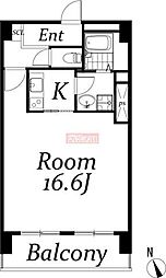 信越ビル 1Kの間取図画像