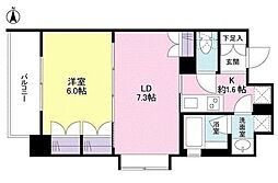 リバーレ池袋 11階1LDKの間取り