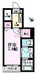 カーサ・ウーノ 1階1SKの間取り