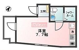 グランツウィング音羽 1階ワンルームの間取り