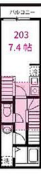 ＵＲＢＡＮ　ＧＲＡＣＥ練馬（アーバングレイス） 203 2階ワンルームの間取り