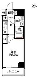 プレール・ドゥーク下板橋 1Kの間取図画像