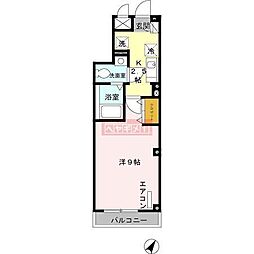 メゾン・ド・オーク 1Kの間取図画像