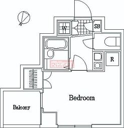 ABCステーションプラザ新宿中井 1Kの間取図画像