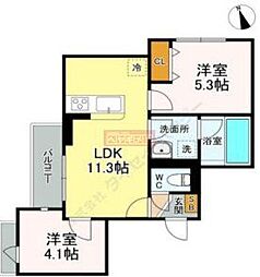 レジデンス練馬桜台 2LDKの間取図画像