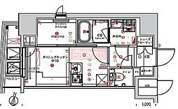 フェルクルールプレスト池袋ウエスト 1Kの間取図画像