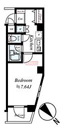 ミリオンガーデン小石川 1Kの間取図画像