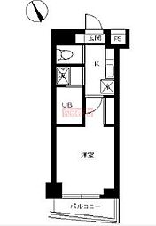 スカイコート後楽園WEST 1Kの間取図画像