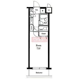 ガラ・ステージ目白 1Kの間取図画像