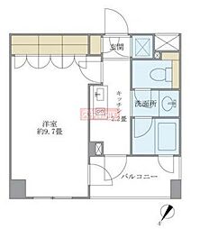 プレミアコート桜台 1Kの間取図画像