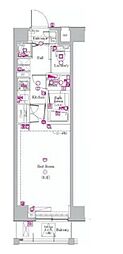 グラントゥルース小竹向原 1Kの間取図画像