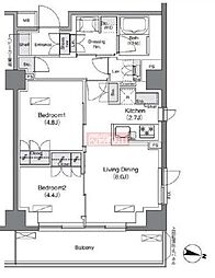 ソライエアイル練馬北町 2LDKの間取図画像