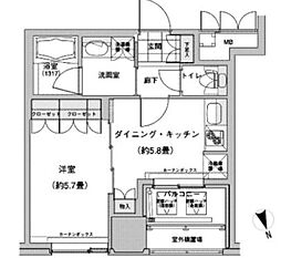 ウエストパークタワー池袋 1DKの間取図画像