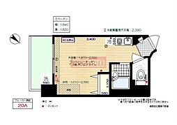 フォレスト青葉 ワンルームの間取図画像