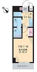 グレイスみかど 1Kの間取図画像