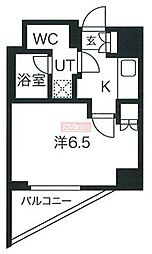 スパシエ川崎ウエスト 1Kの間取図画像