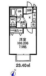 K・メゾン 1Kの間取図画像