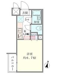 LiveCasa板橋大山 1Kの間取図画像