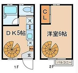 プレイス下落合 1DKの間取図画像