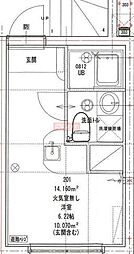 MaisondeCiEL5 ワンルームの間取図画像